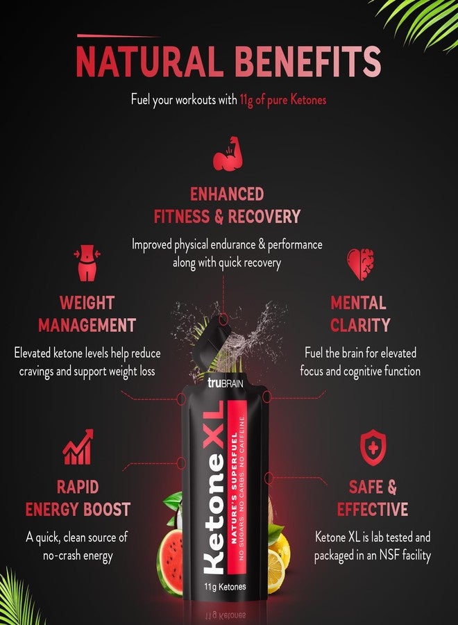 TruBrain Ketone XL Shots | No Sugar, No Caffeine, No Salt | (R)-1,3-Butanediol | Clean, Natural Energy Shots to Power Brain & Body | Drinkable Ketones | Keto Diet NOT Required (10-Pack, Lemonade) - Image 2